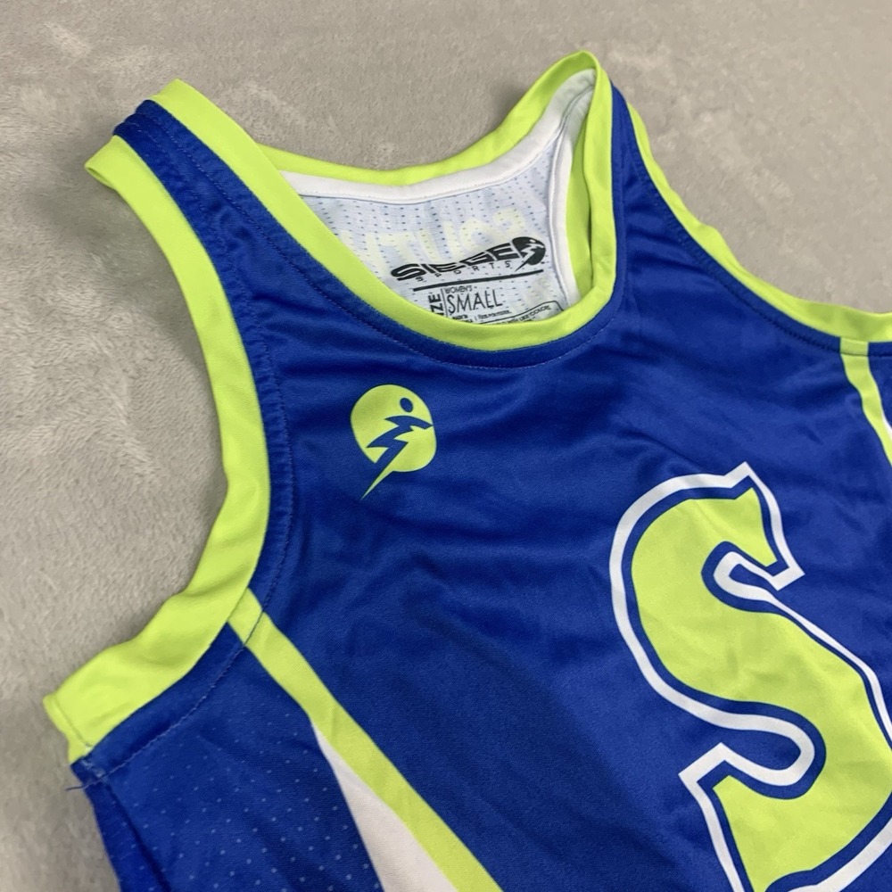New Siege Blue Springs South Tank Top Womens Small Blue Training Singlet Sports
